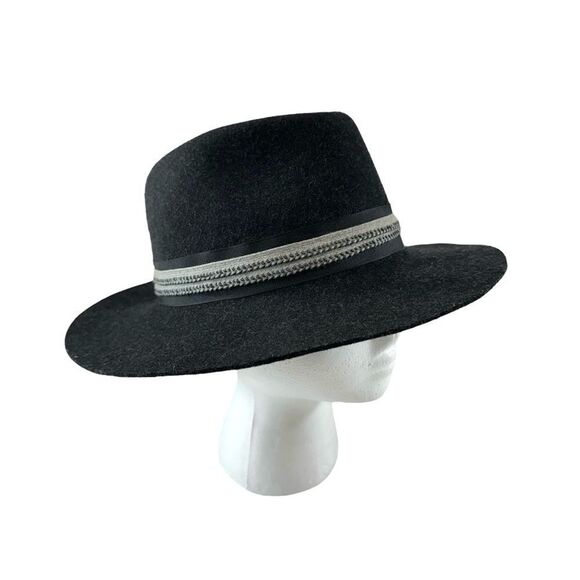 Phenix Women's Gray Wool Fedora Hat, OS - Picture 1 of 9